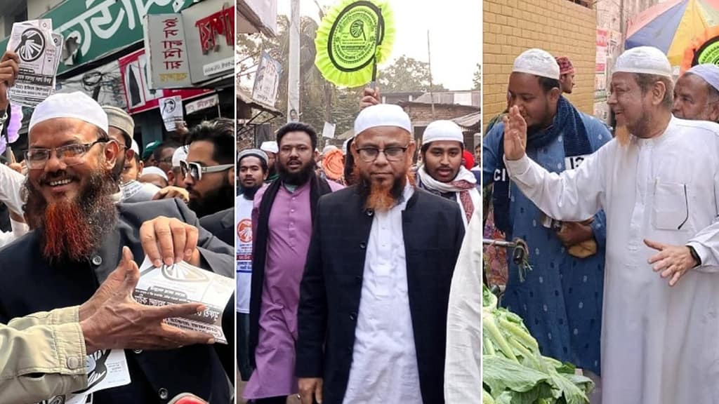 হাতপাখা প্রার্থীদের প্রথম দিনের উৎসবমুখর প্রচারণা